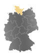 Deutschlandkarte Schleswig-Holstein