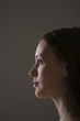 Young woman side view portrait