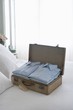 Pressed shirts in a suitcase