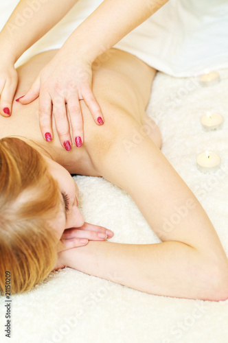 Photo: massage in spa salon massage in spa salon