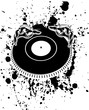 Black And White DJ Hands On Stain.