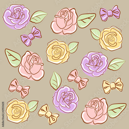 Vektor: Bows`n`roses Bows`n`roses
