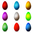 Set Easter eggs, vector illustration Set Easter eggs, vector illustration