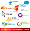 Colorful collection of 3d web icons Colorful collection of 3d web icons
