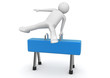 Athlete on a pommel horse