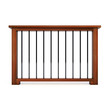 Wooden railing with metal balusters Wooden railing with metal balusters