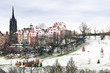Winter scene with snow Winter scene with snow