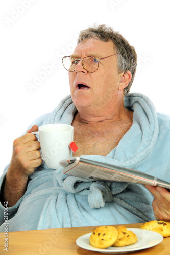 Photo: Disturbed Middle Aged Man Disturbed Middle Aged Man