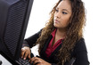 Young Businesswoman Typing