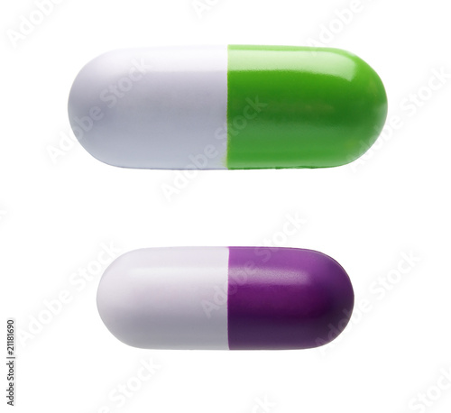 Photo: Two pill shaped anti-stress toys Two pill shaped anti-stress toys