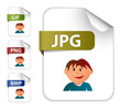 set of icons for image file extensions