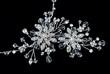 Beautiful necklace from crystals on a black background Beautiful necklace from crystals on a black background