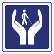 Blindsight care sign vector
