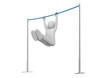 Athlete on horizontal bar