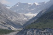 Mountain pass with glacier