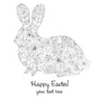 Easter Rabbit BW