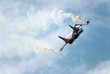 MIG-29 OVT fighter performing aerobatic elements