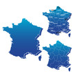 Carte des régions de France en vectoriel Carte des régions de France en vectoriel
