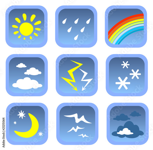 weather symbols snow. weather symbols set