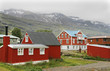 Nordic architecture of Seydisfjordur in eastern Iceland
