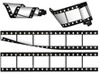 Illustration: design elements, blank film stripes on white background design elements, blank film stripes on white background