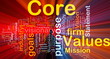 Core values background concept glowing Core values background concept glowing