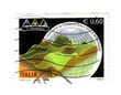 Italian post stamp, celebration day mountain