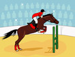 rider at the jumping show