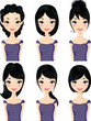 Hairstyles set Black hair