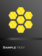 gray abstract mate background with honey - vector illustration