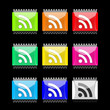 RSS rectangular vector buttons