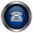 icones boutons téléphone bleu