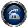 icones boutons téléphone bleu