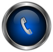 icones boutons telephone bleu