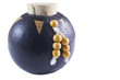 Photo: Zulu promise pot made of gourd isolated on white Zulu promise pot made of gourd isolated on white