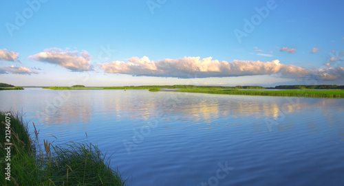 Photo: Beautiful evening on the lake Beautiful evening on the lake