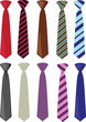 Vector: Colored ties illustration Colored ties illustration