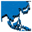 3d map of South-East Asia 3d map of South-East Asia