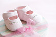 Pink baby shoes