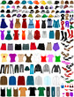 big collection of clothes and accessories