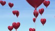 Heart Balloons Flying Into Sky Heart Balloons Flying Into Sky