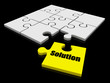 puzzle in pieces over a black background