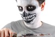 Murderer skeleton guy with a bloody knife