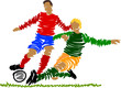 fussballspieler abstrakt