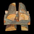 Alder firewood stock isolated on black Alder firewood stock isolated on black