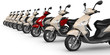 Scooter - positioned in the line