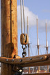 Detail of a sailboats rigging
