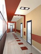 Modern office. A corridor interior.