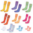 Set of pairs of funny colorful socks Set of pairs of funny colorful socks