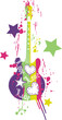 rainbow guitar illustration rainbow guitar illustration